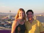 Jean and Dustin on top of the world!  Or on top of the Rio, overlooking the Vegas Strip.