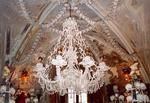 A chandelier made completely of human bones.  In the Czech Republic, crystal is out!