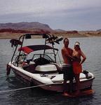 Cherie and Greg, the happy couple, happy campers, and now happy boaters.