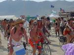 The "Critical Tits" bike ride where thousands of women ride through the desert with decorated breasts!