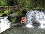 Greg and I in the hot springs at Tabacon Resort.