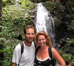 Greg and I in front of a waterfall at "Manuel Antonio".