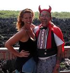 Cherie with the "official Devil of Hell"--Ivan.