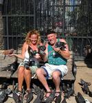 Cherie and Stan with their fowl friends.