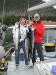 Cherie and Greg with their King Salmon.  *Photo by Rick