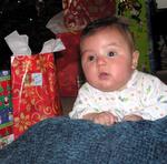 Blake loves his first Christmas.
