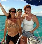 Dolly, Erin and Cherie help "4 Play" (a boat chartered from BVI Yacht Charters) get 3rd place in the St. Croix Regatta.