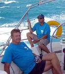 Papa Otis sails with his son Phil for the 1st time in the Heineken Regatta.