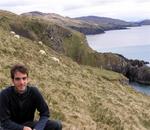 Drew feels at peace in the rugged Irish landscape.