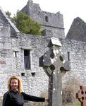 Cherie and a celtic cross.