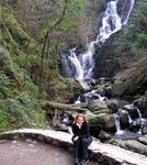 Cherie and the waterfall.