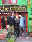 Drew, Cherie and Enrico at our hostel in Killarney.