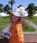 Cherie does the 7-mile Bay-to-Breakers race through the streets of San Francisco on May 16, 2004.