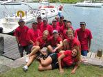 The BVI Yacht Charters crew in our red shirts.