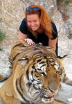 Cherie and the tiger.