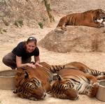 Amanda with the tiger.