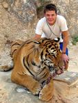 King Ciao (aka Leighton) with the tiger.