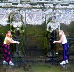 Cherie and Margaret in Ubud's version of the "Fountain of Youth."
