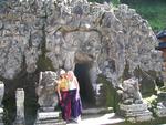 Cherie and Margaret at the Elephant Cave Temple.