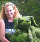 Cherie with a moss puppy. *Photo by Margaret.