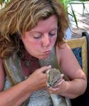 Anne demonstrates "How to kiss a snake", and still leave Key West with your lips in tact.
