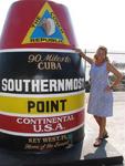 Cherie at the Southernmost point in the continental United States.