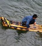 Life on a bamboo raft.