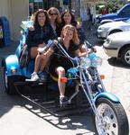 You can fit four on a trike if you are close enough friends!