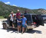 Cherie, Hilda, Diane and the French guys (Pascal and Stefan) with our 4x4.