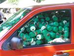 Guess how many water bottles are in this Ford? 