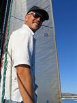 Gary on the foredeck. *Photo by Cherie Sogsti