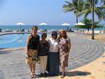 The ladies trip to Ngwe Saung Beach: Jean, Aunt Lynda, Bernadette and Cherie.