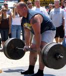 Dead lifting 500-pounds.