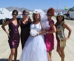 Anne surrounded by her bridesmaids.  Their job--to keep the dust off!