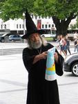 The famous "Wizard" of Christchurch gives daily dissertations about politics and religion.