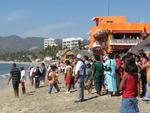 The entire town of Bucerias (and surrounding towns) gather on the beach to celebrate the blessing of the pangas.