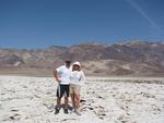 Cherie and Greg on the salt cracked Devil's Golf Course in Death Valley, California.