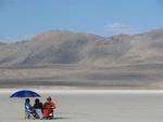 In the Black Rock Desert, BYOS (Bring your own shade!)