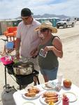 Yes, they made corn dogs on the playa.
