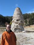 Greg by Liberty Cap, a dormant hotspring cone.