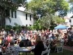 The crowd in the garden of Key West's Oldest House, the location for the 2009 Key West Conch Honk.