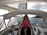 Jean standing in the companionway